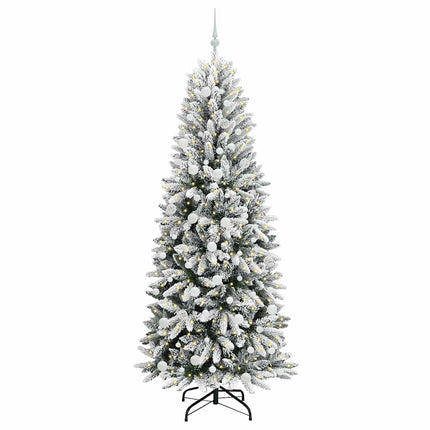 Konstgjord julgran Vit 210 cm PVC, Plast, Stål och PE