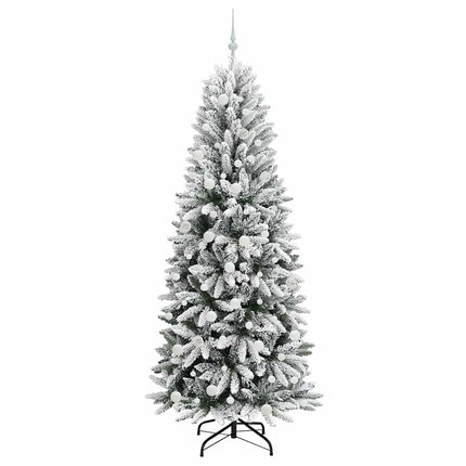 Konstgjord julgran Vit 210 cm PVC, Plast, Stål och PE