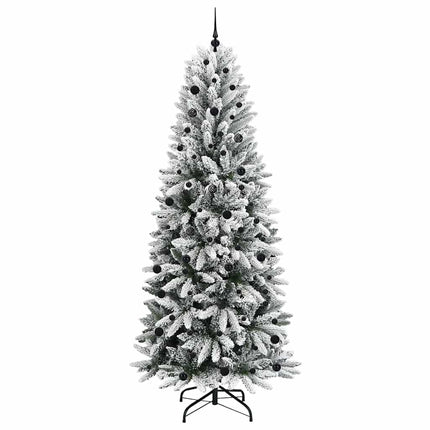 Konstgjord julgran Vit 240 cm PVC, Plast, Stål och PE