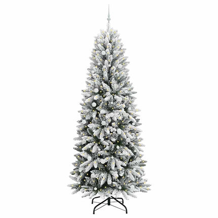 Konstgjord julgran Vit 240 cm PVC, Plast, Stål och PE
