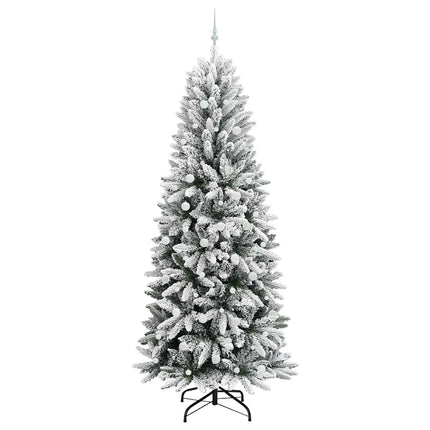 Konstgjord julgran Vit 240 cm PVC, Plast, Stål och PE