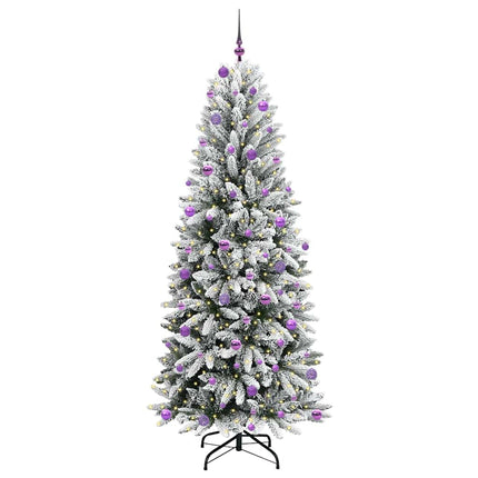 Konstgjord julgran Vit 240 cm PVC, Plast, Stål och PE