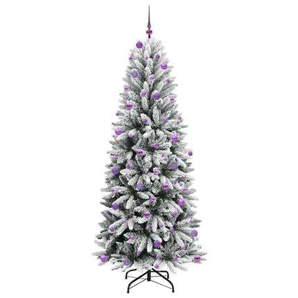 Konstgjord julgran Vit 240 cm PVC, Plast, Stål och PE