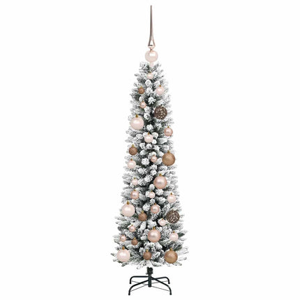 Konstgjord julgran Vit 120 cm PVC och Metall och Plast