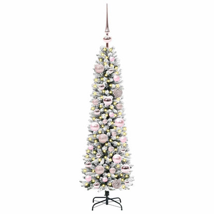 Konstgjord julgran Vit 120 cm PVC och Metall och Plast