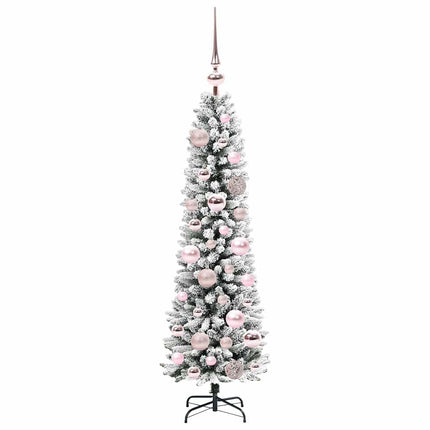 Konstgjord julgran Vit 120 cm PVC och Metall och Plast