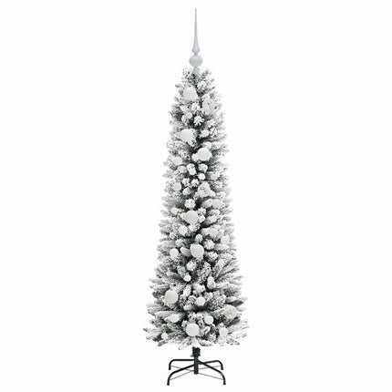 Konstgjord julgran Vit 120 cm PVC och Metall och Plast