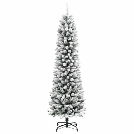 Konstgjord julgran Vit 120 cm PVC och Metall och Plast