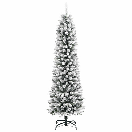 Konstgjord julgran Vit 150 cm PVC och Metall och Plast