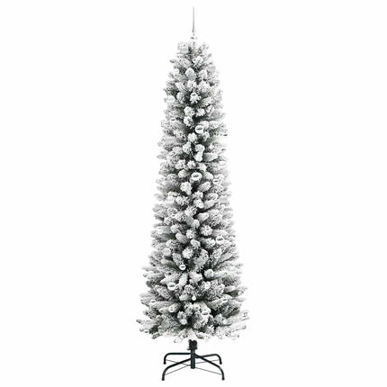 Konstgjord julgran Vit 240 cm PVC och Metall och Plast