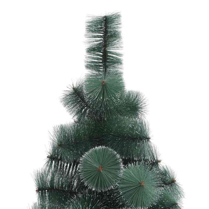 Konstgjord förbelyst julgran med 300 LED-lampor Grön 180 cm PET