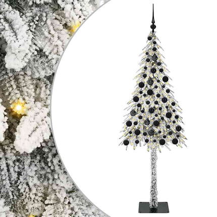 Julgran med 300 LED-lampor med stativ Vit 180 cm PE och Stål