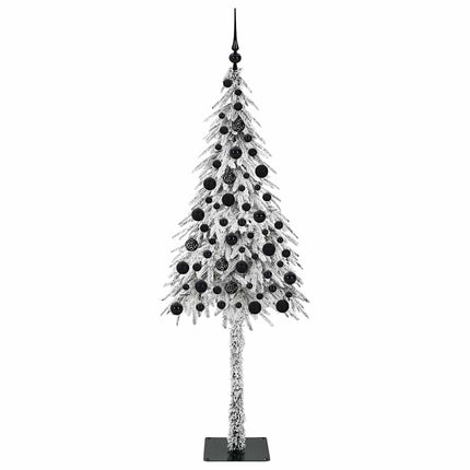 Julgran med 300 LED-lampor med stativ Vit 180 cm PE och Stål
