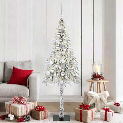 Julgran med 300 LED-lampor med stativ Vit 180 cm PE och Stål