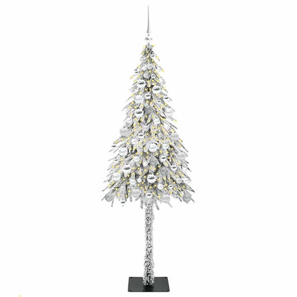 Julgran med 300 LED-lampor med stativ Vit 180 cm PE och Stål