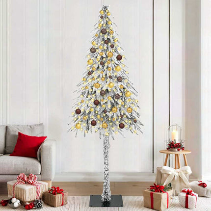 Julgran med 300 LED-lampor med stativ Vit 210 cm PE och Stål