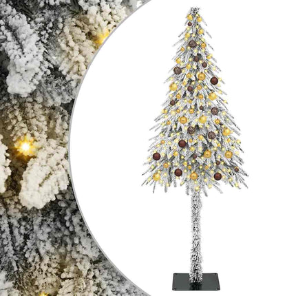Julgran med 300 LED-lampor med stativ Vit 210 cm PE och Stål