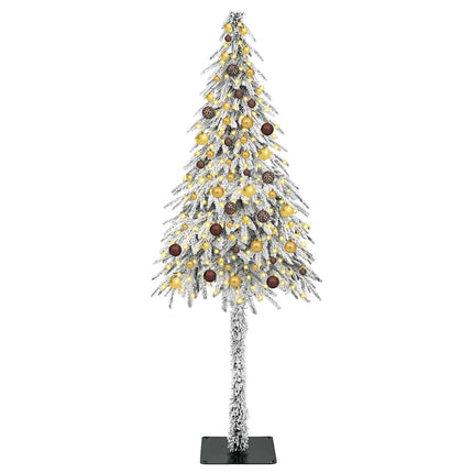 Julgran med 300 LED-lampor med stativ Vit 210 cm PE och Stål