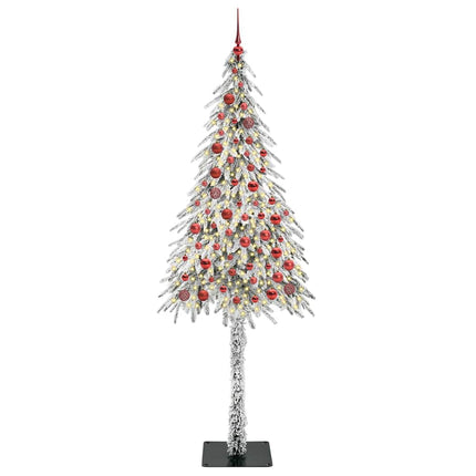 Julgran med 300 LED-lampor med stativ Vit 210 cm PE och Stål