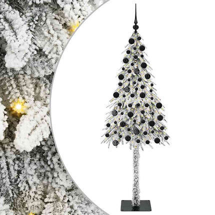 Julgran med 300 LED-lampor med stativ Vit 210 cm PE och Stål