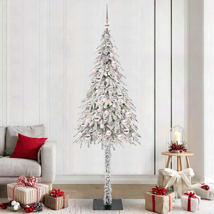 Julgran med 300 LED-lampor med stativ Vit 210 cm PE och Stål