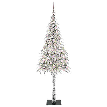 Julgran med 300 LED-lampor med stativ Vit 210 cm PE och Stål