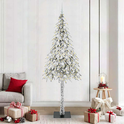 Julgran med 300 LED-lampor med stativ Vit 210 cm PE och Stål