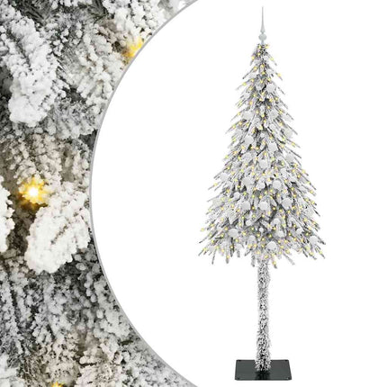 Julgran med 300 LED-lampor med stativ Vit 210 cm PE och Stål