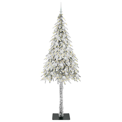 Julgran med 300 LED-lampor med stativ Vit 210 cm PE och Stål