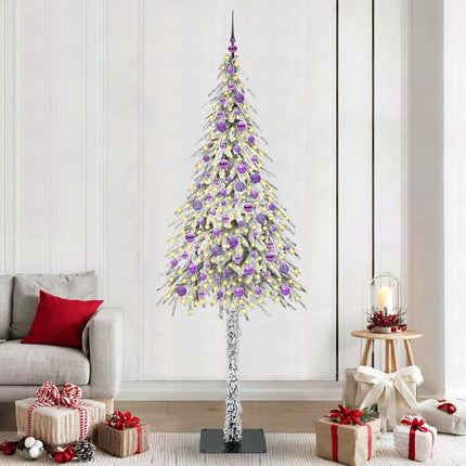 Julgran med 300 LED-lampor med stativ Vit 210 cm PE och Stål