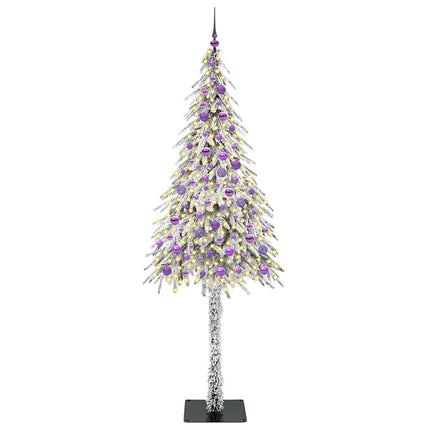 Julgran med 300 LED-lampor med stativ Vit 210 cm PE och Stål