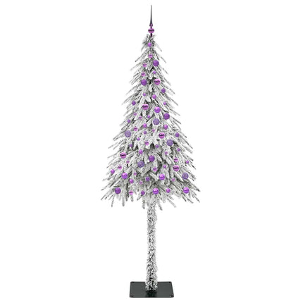 Julgran med 300 LED-lampor med stativ Vit 210 cm PE och Stål
