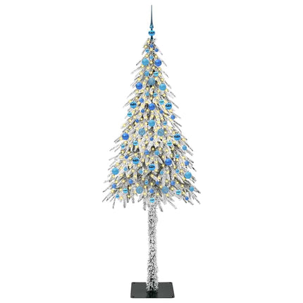 Julgran med 300 LED-lampor med stativ Vit 210 cm PE och Stål