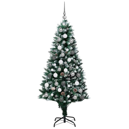 Konstgjord julgran Grön 180 cm PVC och Stål och Plast