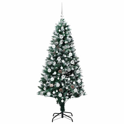 Konstgjord julgran Grön 180 cm PVC och Stål och Plast