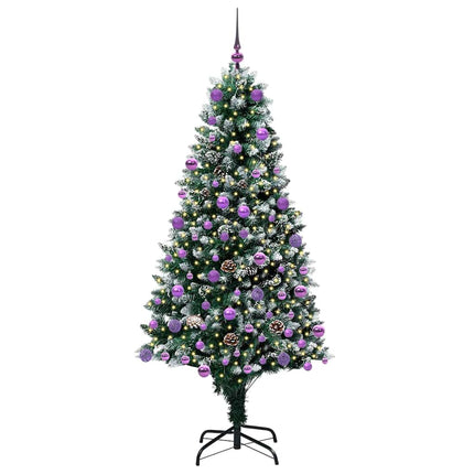 Konstgjord julgran Grön 180 cm PVC och Stål och Plast