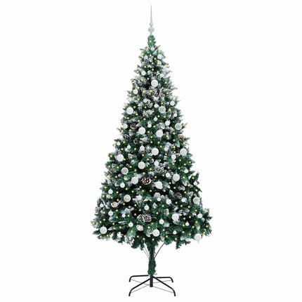 Konstgjord julgran Grön 210 cm PVC och Stål och Plast