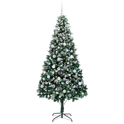 Konstgjord julgran Grön 210 cm PVC och Stål och Plast