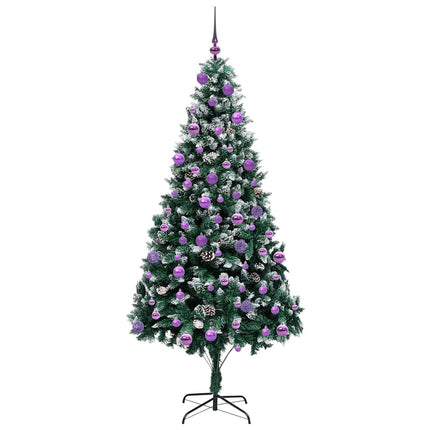 Konstgjord julgran Grön 210 cm PVC och Stål och Plast