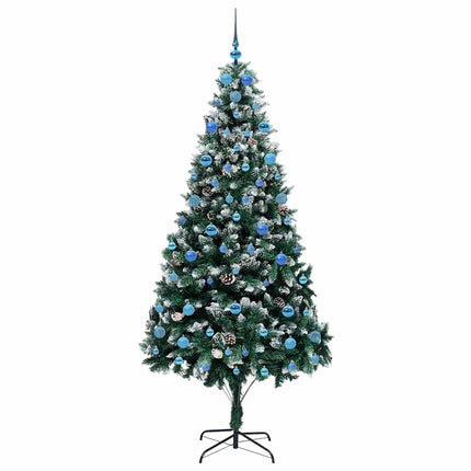 Konstgjord julgran Grön 210 cm PVC och Stål och Plast