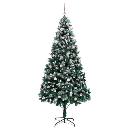 Konstgjord julgran Grön 240 cm PVC och Stål och Plast