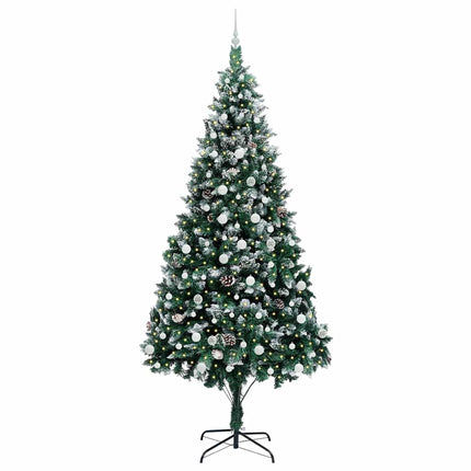 Konstgjord julgran Grön 240 cm PVC och Stål och Plast