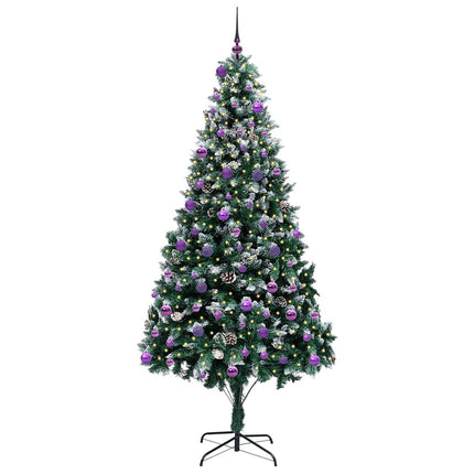 Konstgjord julgran Grön 240 cm PVC och Stål och Plast