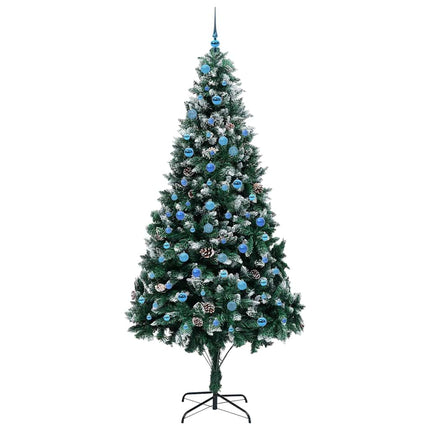Konstgjord julgran Grön 240 cm PVC och Stål och Plast