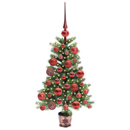 Julgran med 150 LED-lampor med stativ Grön 65 cm PE