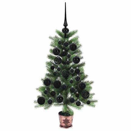 Julgran med 150 LED-lampor med stativ Grön 65 cm PE
