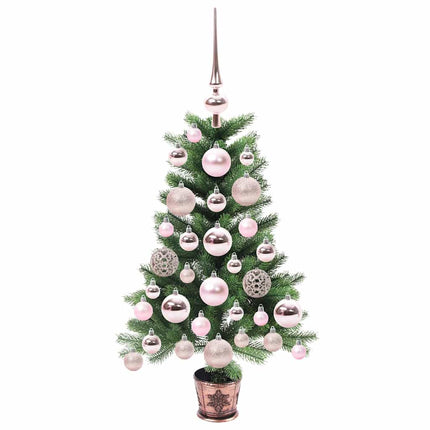 Julgran med 150 LED-lampor med stativ Grön 65 cm PE