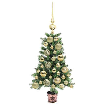 Julgran med 150 LED-lampor med stativ Grön 65 cm PE