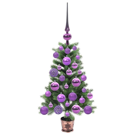 Julgran med 150 LED-lampor med stativ Grön 65 cm PE