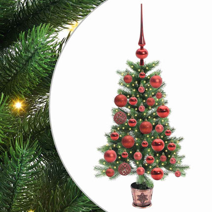 Julgran med 150 LED-lampor med stativ Grön 90 cm PE